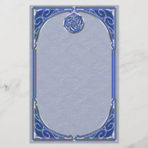 Blue Silver Triskel Briefpapier