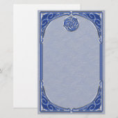 Blue Silver Triskel Briefpapier (Voorkant / Achterkant)