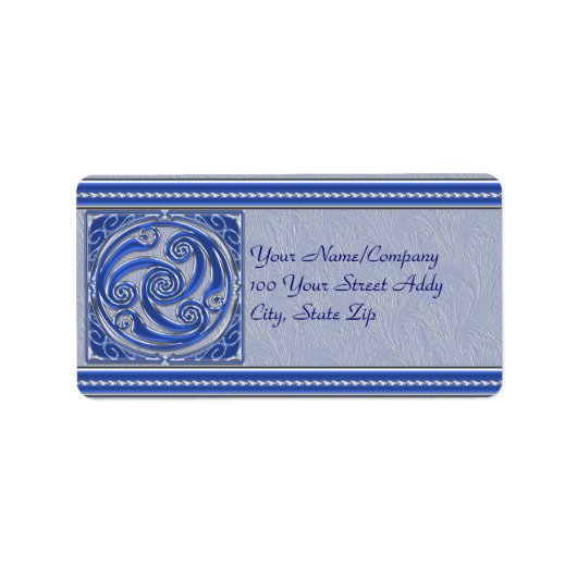 Blue Silver Triskel Etiket (Voorkant)