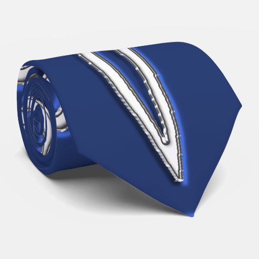 Blue Silver Triskel Stropdas (Opgerold)