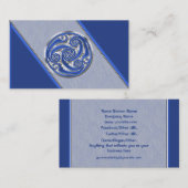 Blue Silver Triskel Visitekaartje (Voorkant / Achterkant)