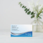 Blue Silver Wave Visitekaartje (Staand voorkant)