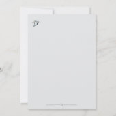 Blue Silver Wedding Bells Wedding Invitation Kaart (Achterkant)