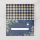 Blue Silver Winter Wood Pset Rustic Plaatskaartje (Buitenkant ongevouwen)