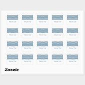 Blue Simple Chevron Dank je Stickers (Vel)