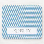 Blue Simple Chevron persoonlijke Muismat (Voorkant)