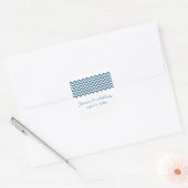 Blue Simple Chevron Wedding Stickers (Envelop)