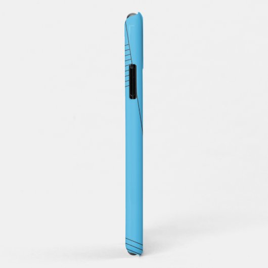 Blue, simple, elegant, abstract line pattern Case-Mate iPhone case (Achterkant/rechts)