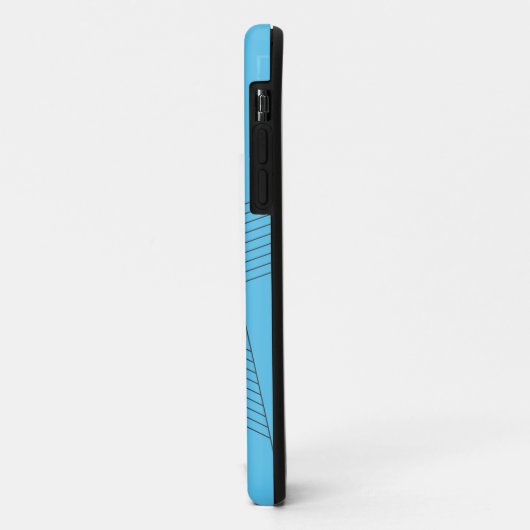 Blue, simple, elegant, abstract line pattern Case-Mate iPhone case (Achterkant/links)