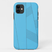 Blue, simple, elegant, abstract line pattern Case-Mate iPhone case (Achterkant)