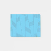 Blue, simple, elegant, abstract line pattern post-it® notes (Voorkant)