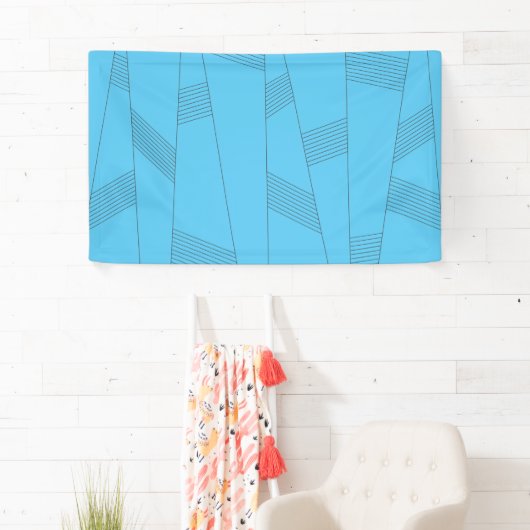 Blue, simple, elegant, abstract line pattern spandoek (Insitu)