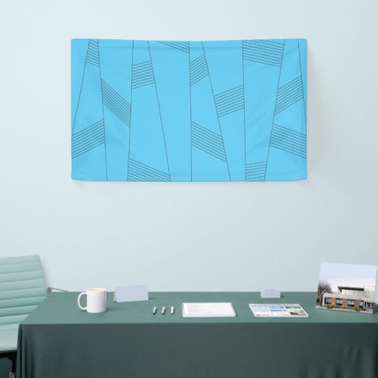 Blue, simple, elegant, abstract line pattern spandoek (Beurs)