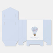 Blue Simple Minimal Hete Luchtballon Baby shower Bedankdoosjes (Ongevouwen)