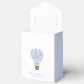 Blue Simple Minimal Hete Luchtballon Baby shower Bedankdoosjes (Open)