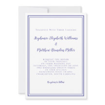 Blue Simple Minimalist Chic Wedding