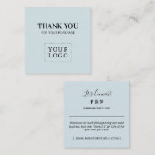 Blue Simple Modern - Dank u Visitekaartjes (Voorkant / Achterkant)