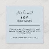 Blue Simple Modern - Dank u Visitekaartjes (Achterkant)