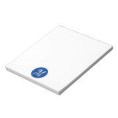Blue Simple Monogram Classic Trendy-laptop Notitieblok (Linkerzijde)
