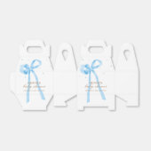Blue Simple Polka Dot Bow Baby shower Bedankdoosjes (Uitgevouwen)