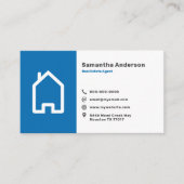 Blue & Simple Real Estate Agent Visitekaartje (Voorkant)
