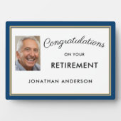 Blue Simple Retirement Party Photo Banner Fotoplaat (voorkant)