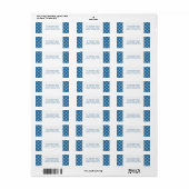 Blue Simple Snowflake Holiday Adresetiketten Etiket (Full Sheet)
