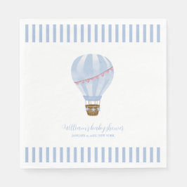 Blue Simple Stripe Hete Luchtballon Boy Baby showe Servet