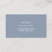Blue Simple Wedding Details Enclosure Card Informatiekaartje (Voorkant)
