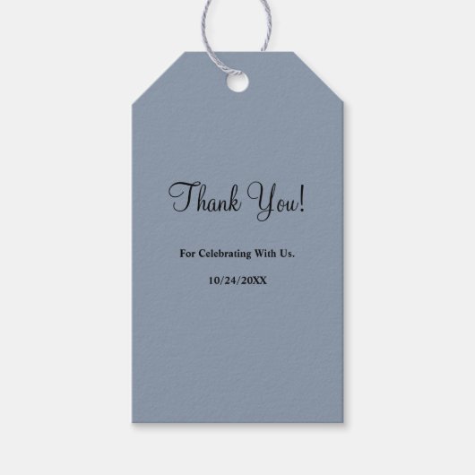 Blue Simple Wedding Gift-Labels Cadeaulabel (Voorkant)