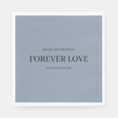 Blue Simple Wedding Napkins Servet (Voorkant)