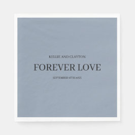 Blue Simple Wedding Napkins Servet