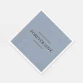 Blue Simple Wedding Napkins Servet (Hoek)