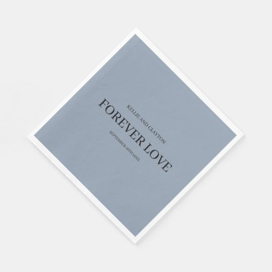 Blue Simple Wedding Napkins Servet (Hoek)