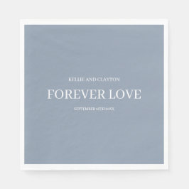 Blue Simple Wedding Napkins Servet