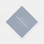 Blue Simple Wedding Napkins Servet (Hoek)