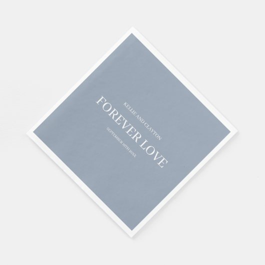 Blue Simple Wedding Napkins Servet (Hoek)