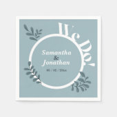 Blue Simple Wedding Servet (Voorkant)