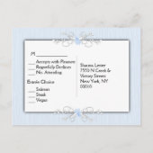 Blue Simplicity RSVP with Entree Choices Uitnodiging Briefkaart (Achterkant)