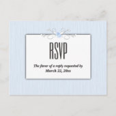 Blue Simplicity RSVP with Entree Choices Uitnodiging Briefkaart (Voorkant)