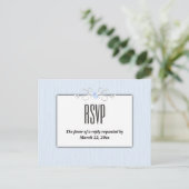 Blue Simplicity RSVP with Entree Choices Uitnodiging Briefkaart (Staand voorkant)