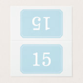 Blue Simply Elegant Folded Table Kaart (Buitenkant ongevouwen)