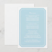 Blue Simply Elegant Information Kaart (Voorkant / Achterkant)