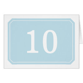 Blue Simply Elegant Table Number Kaart