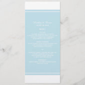Blue Simply Elegant Wedding Menu (Voorkant)
