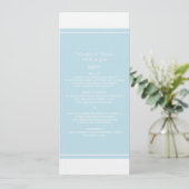 Blue Simply Elegant Wedding Menu (Staand voorkant)