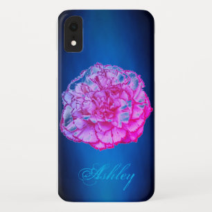 Blue Single Flower Cell Case Case met haar naam