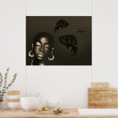 Blue Siren Art Poster (Keuken)