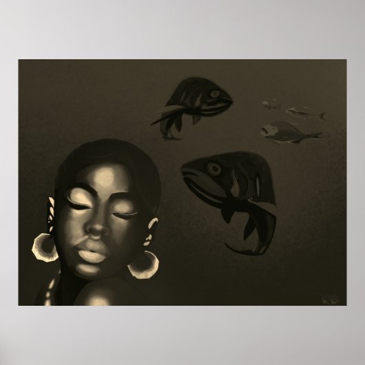 Blue Siren Art Poster (Voorkant)