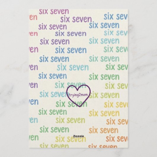 Blue Six Seven Brain Rot Birthday Kaart (Achterkant)